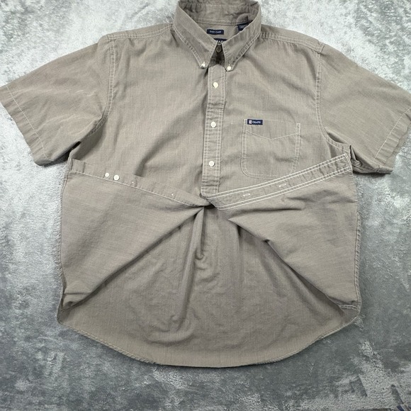 Chaps Men's XL Tan SS Button Up SEE DESCRIPTION - Picture 7 of 14